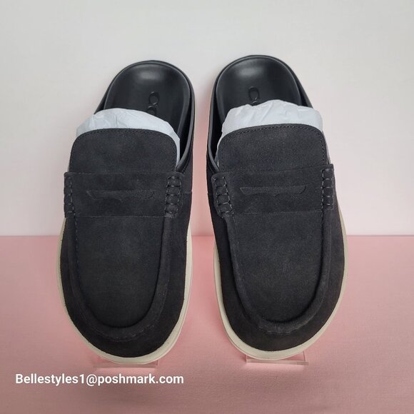 COACH Men’s Suede Loafer Mule- Men’s US Size: 8D - Black color⭐ main image 11